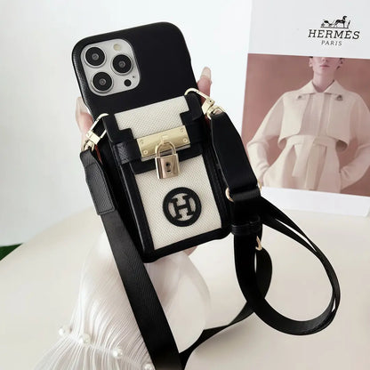 H iPhone Case with cardholder